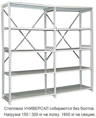 Стеллаж металлический ТСУ 2-150